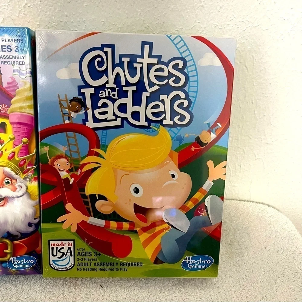 Bundle of (2) Board Games Chutes and Ladders and Candy Land Hasbro Ages 3+ New